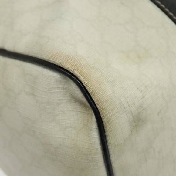 GUCCI GG Supreme Boston Bag PVC Leather White Black Gold 193603 Auth 96410 - Picture 14 of 16